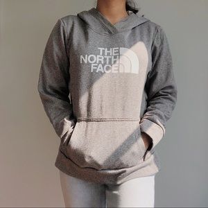 Gray North Face Hoodie Sweater